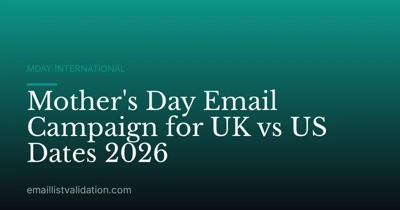 Mother's Day Email Campaign for UK vs US Dates 2026