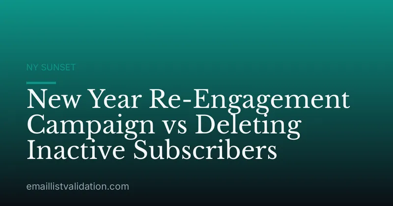 New Year Re-Engagement Campaign vs Deleting Inactive Subscribers