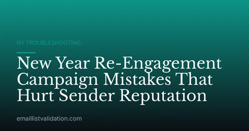 New Year Re-Engagement Campaign Mistakes That Hurt Sender Reputation
