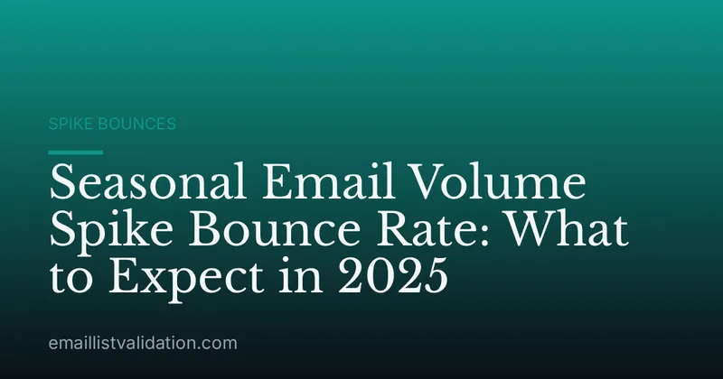 Seasonal Email Volume Spike Bounce Rate: What to Expect in 2025