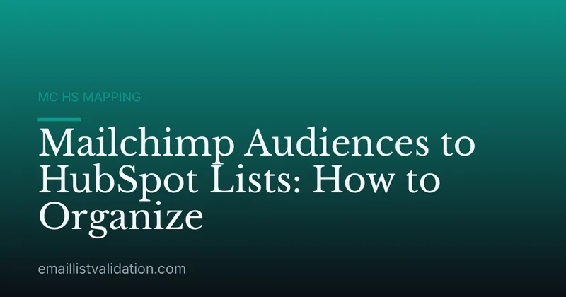 Mailchimp Audiences to HubSpot Lists: How to Organize