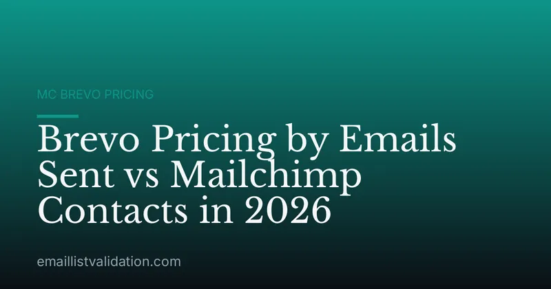 Brevo Pricing by Emails Sent vs Mailchimp Contacts in 2026