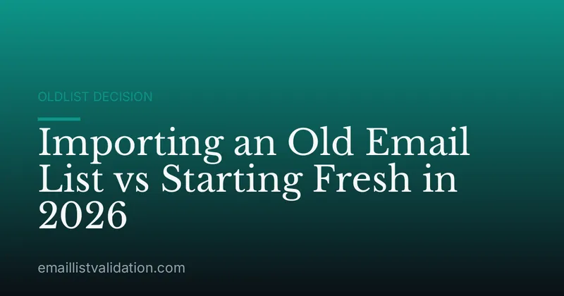 Importing an Old Email List vs Starting Fresh in 2026