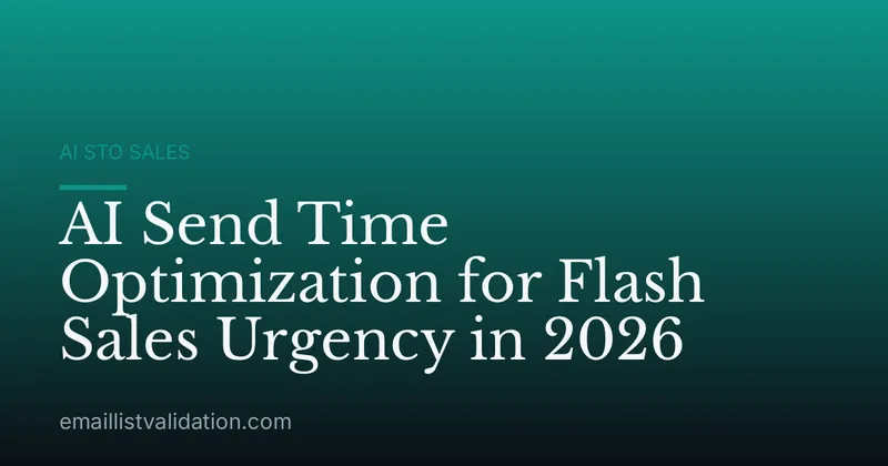 AI Send Time Optimization for Flash Sales Urgency in 2026