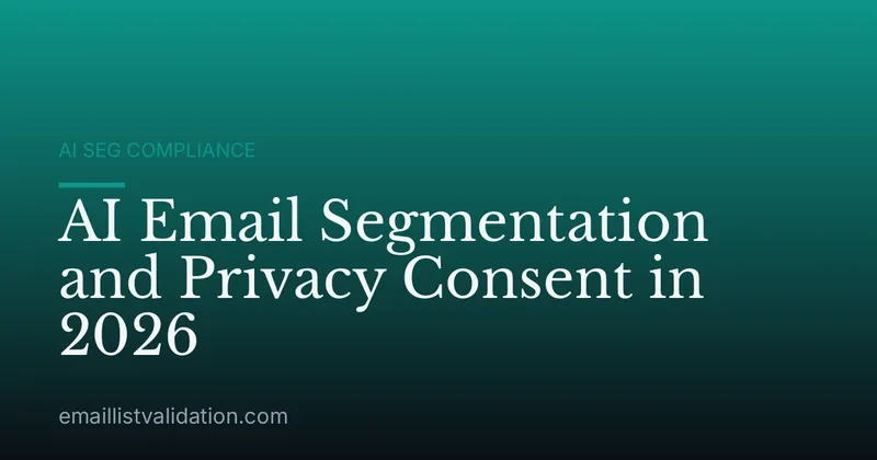 AI Email Segmentation and Privacy Consent in 2026