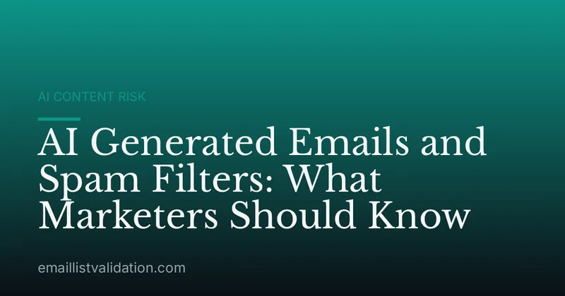AI Generated Emails and Spam Filters: What Marketers Should Know