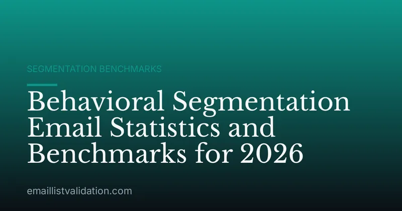 Behavioral Segmentation Email Statistics and Benchmarks for 2026