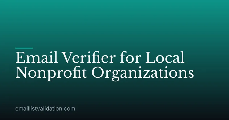 Email Verifier for Local Nonprofit Organizations