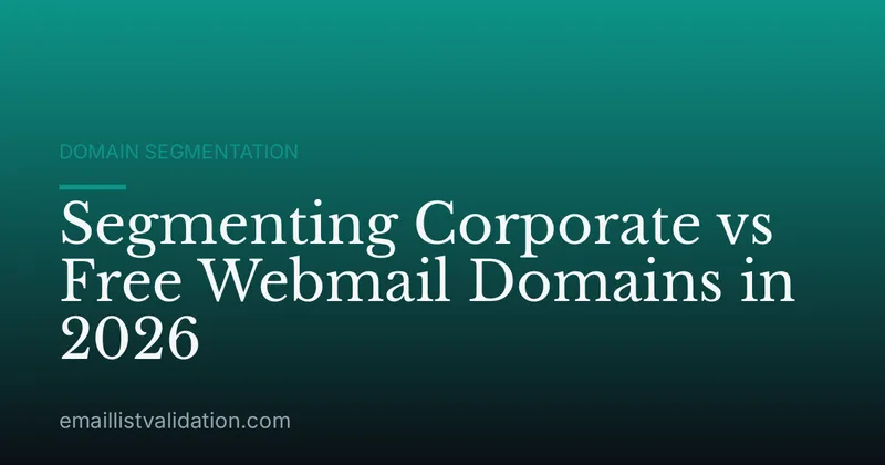 Segmenting Corporate vs Free Webmail Domains in 2026