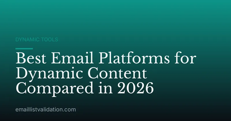 Best Email Platforms for Dynamic Content Compared in 2026