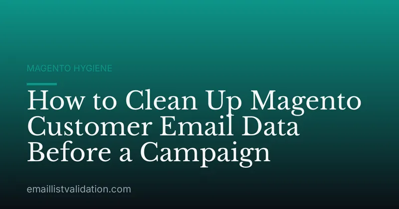 How to Clean Up Magento Customer Email Data Before a Campaign