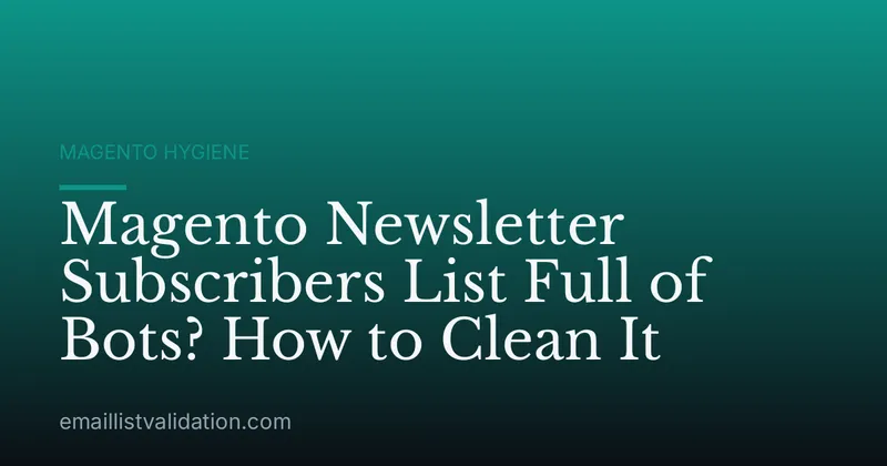 Magento Newsletter Subscribers List Full of Bots? How to Clean It