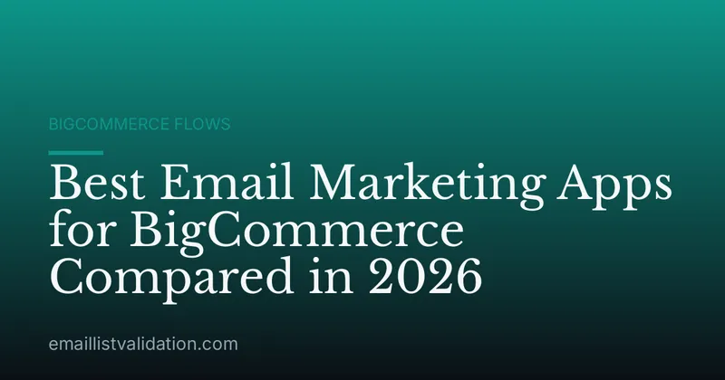 Best Email Marketing Apps for BigCommerce Compared in 2026