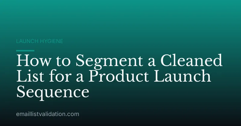How to Segment a Cleaned List for a Product Launch Sequence