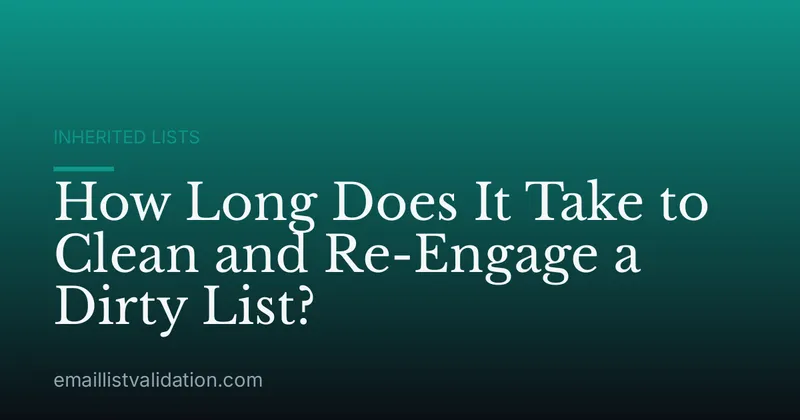 How Long Does It Take to Clean and Re-Engage a Dirty List?