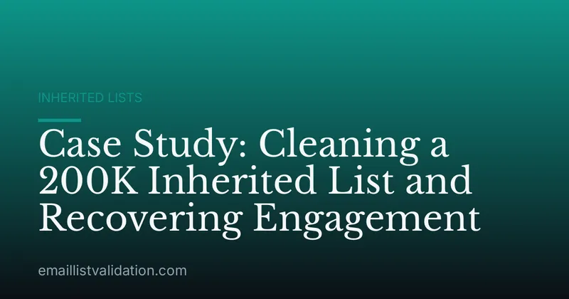 Case Study: Cleaning a 200K Inherited List and Recovering Engagement