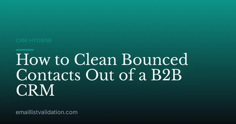 How to Clean Bounced Contacts Out of a B2B CRM