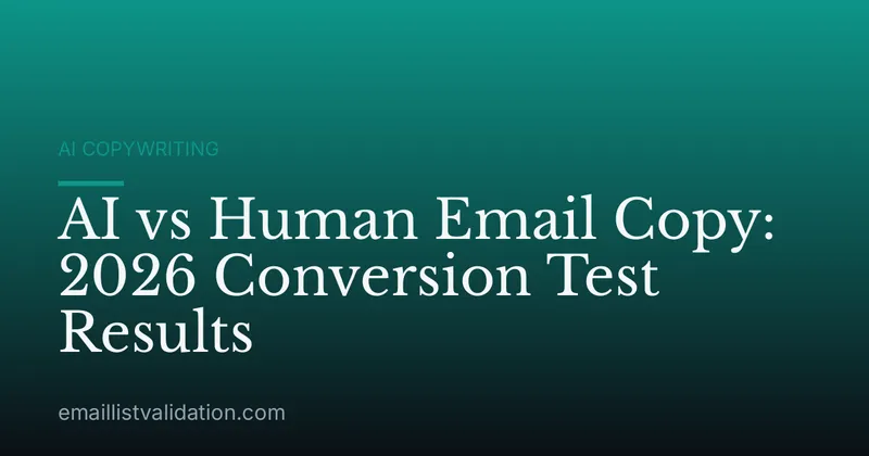 AI vs Human Email Copy: 2026 Conversion Test Results