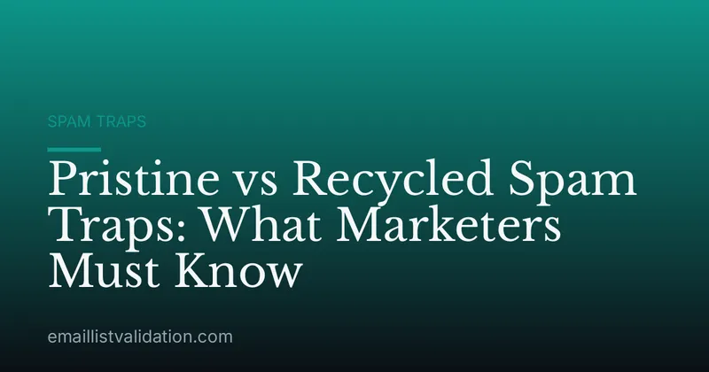 Pristine vs Recycled Spam Traps: What Marketers Must Know