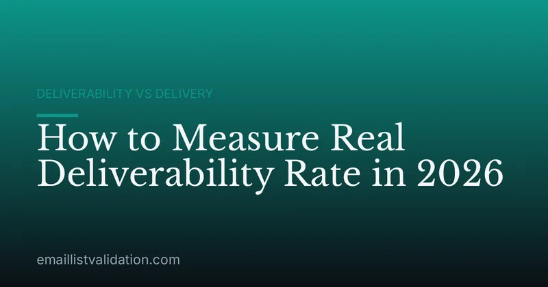 How to Measure Real Deliverability Rate in 2026
