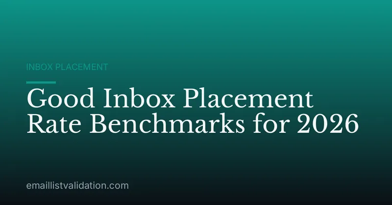 Good Inbox Placement Rate Benchmarks for 2026