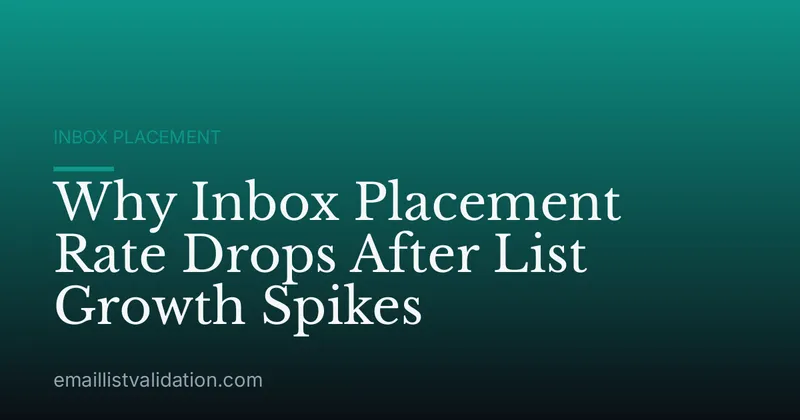 Why Inbox Placement Rate Drops After List Growth Spikes