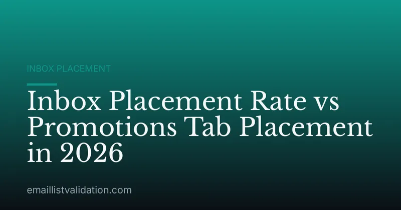 Inbox Placement Rate vs Promotions Tab Placement in 2026