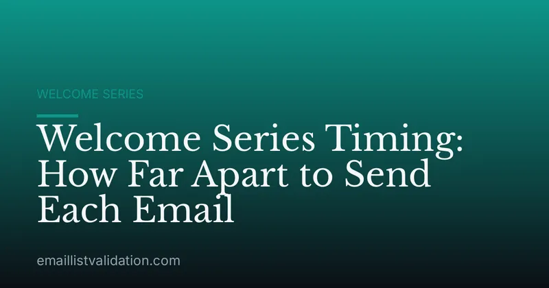 Welcome Series Timing: How Far Apart to Send Each Email