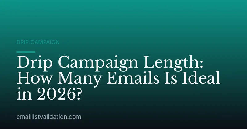 Drip Campaign Length: How Many Emails Is Ideal in 2026?
