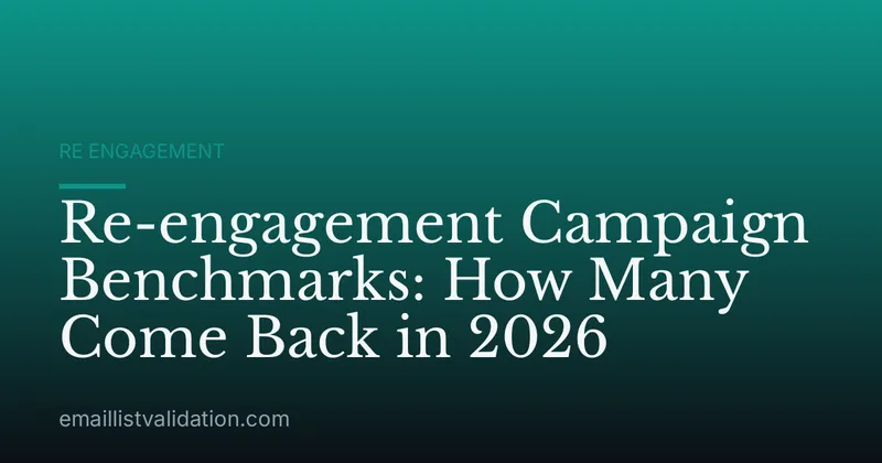 Re-engagement Campaign Benchmarks: How Many Come Back in 2026