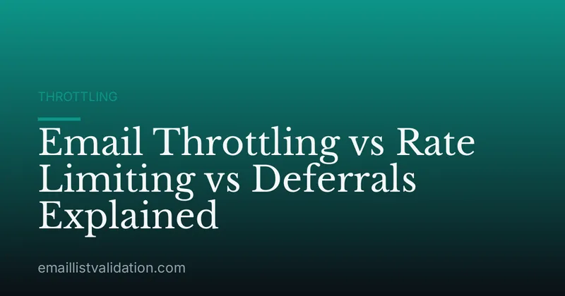 Email Throttling vs Rate Limiting vs Deferrals Explained