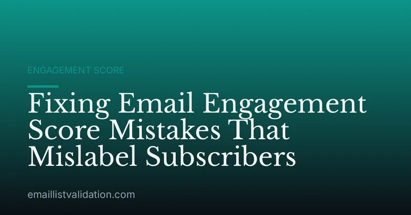 Fixing Email Engagement Score Mistakes That Mislabel Subscribers