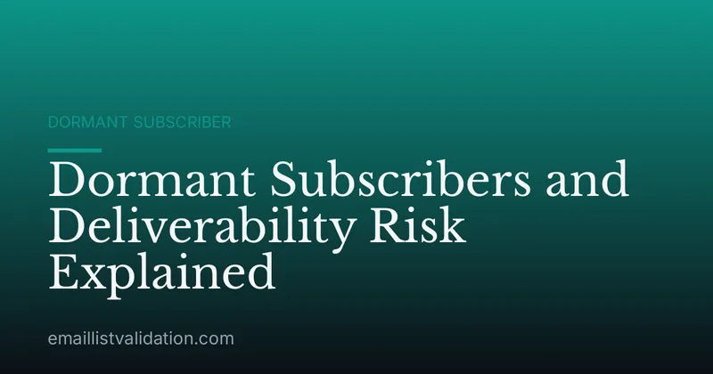 Dormant Subscribers and Deliverability Risk Explained