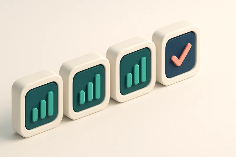 a row of four gauges showing signal strength and delivery status