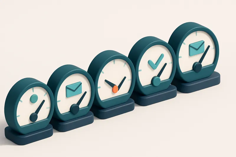 a row of 5 gauges showing accuracy, deliverability, bounce rate, sender reputation, and inbox placement