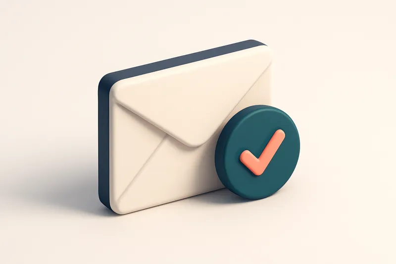 a single envelope with a green checkmark
