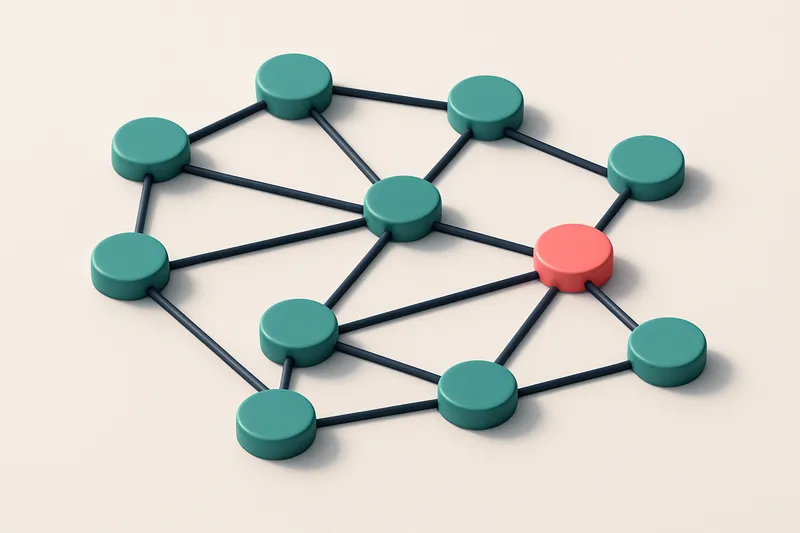 a network of small circular nodes connected by lines