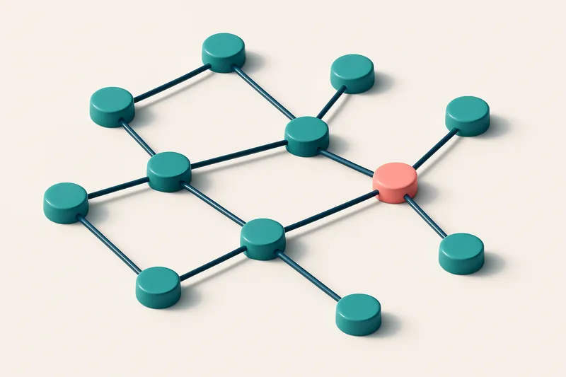 a network of small circular nodes connected by lines