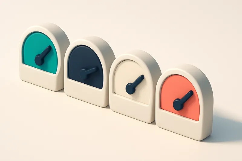 a row of four gauges showing 'valid', 'invalid', 'catch-all', 'risky' levels