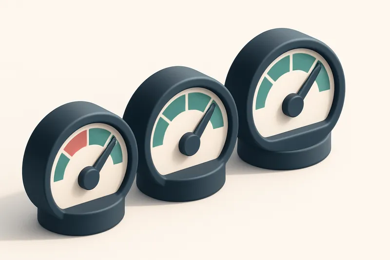 a row of three gauges indicating encryption strength, with only one showing full TLS 1.2+ coverage