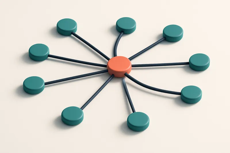 a network of small circular nodes connected by lines