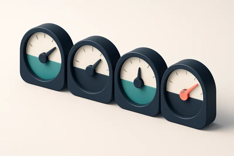 a row of four gauges showing real, invalid, catch-all, and risky status levels
