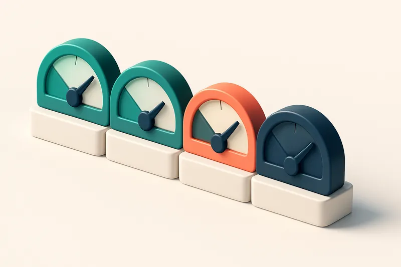a row of four gauges with labeled segments: Valid, Invalid, Catch-All, Risky