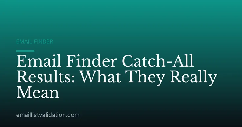 Email Finder Catch-All Results: What They Really Mean