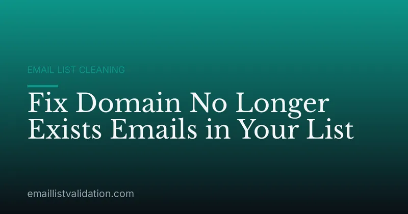 Fix Domain No Longer Exists Emails in Your List