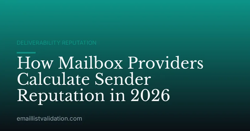 How Mailbox Providers Calculate Sender Reputation in 2026