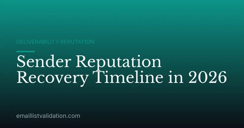 Sender Reputation Recovery Timeline in 2026