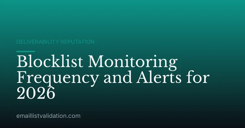 Blocklist Monitoring Frequency and Alerts for 2026
