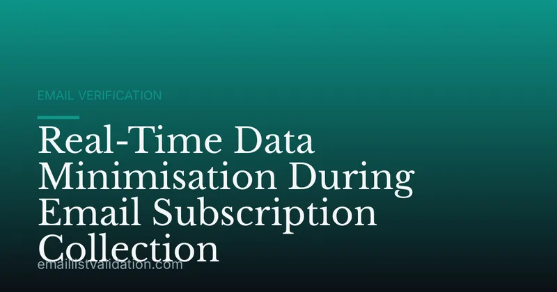 Real-Time Data Minimisation During Email Subscription Collection