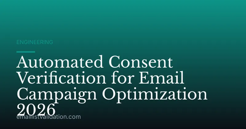 Automated Consent Verification for Email Campaign Optimization 2026